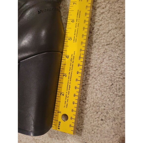 NEW Steve Madden Vector Leather Black Boots Women 9 Slouchy Mid calf MSRP $175 - Picture 9 of 10